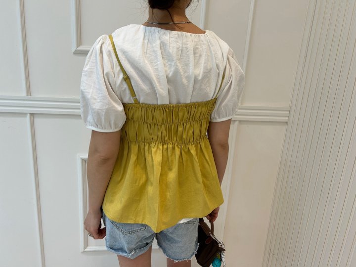 Pearls room - Korean Women Fashion - #vintagekidsstyle - Smocked Blouse Set  - 10