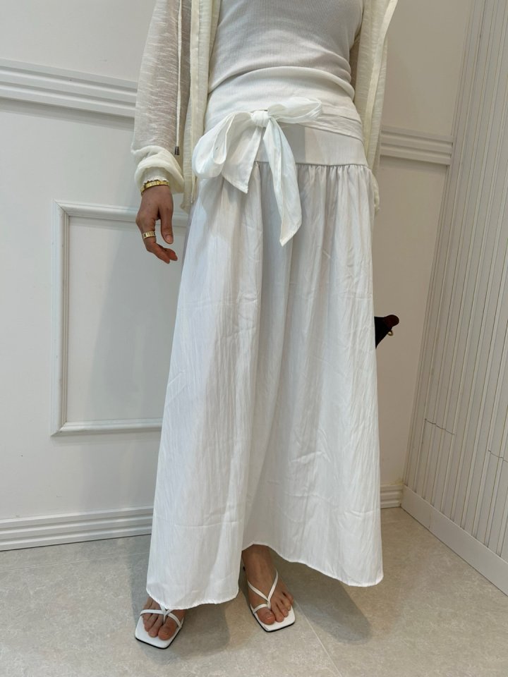 Pearls room - Korean Women Fashion - #womensfashion - Ribbon Smocked Skirt - 11