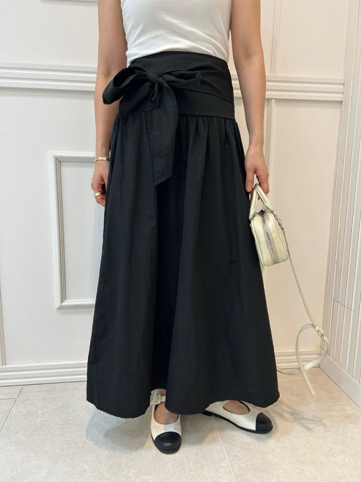 Pearls room - Korean Women Fashion - #womensfashion - Ribbon Smocked Skirt - 7
