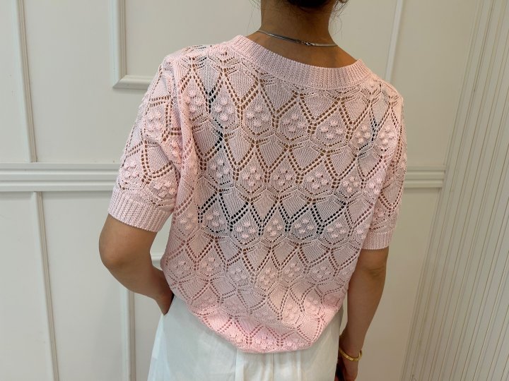 Pearls room - Korean Women Fashion - #womensfashion - Scotch Short Sleeve Knit - 10