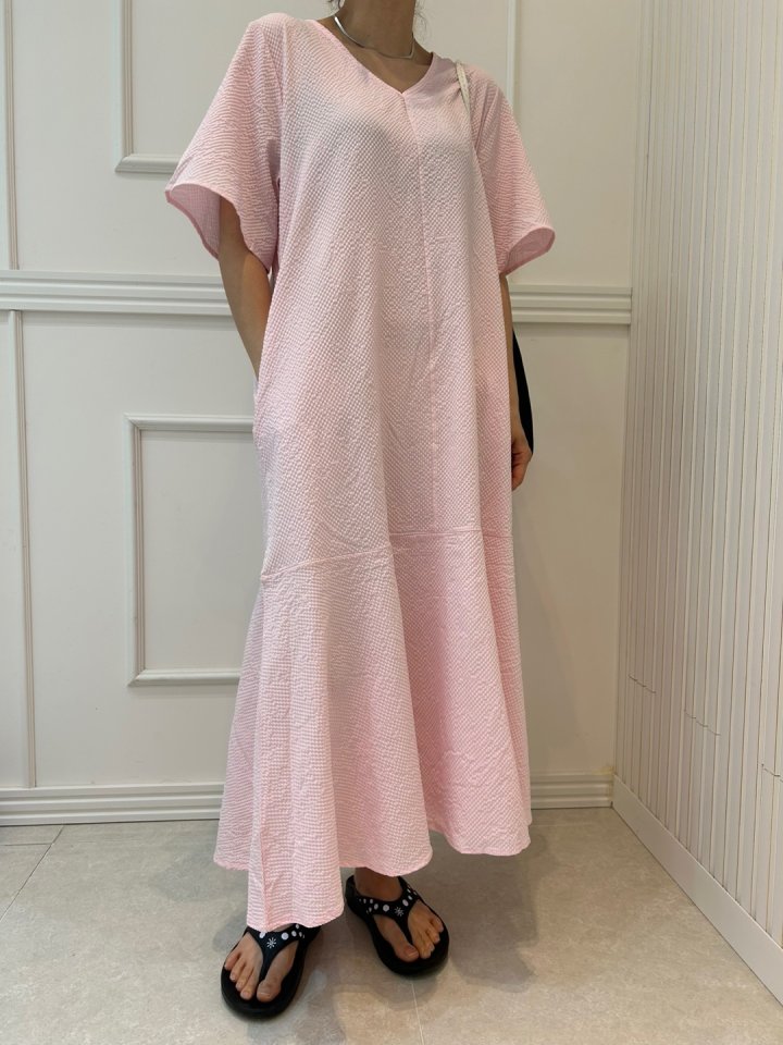 Pearls room - Korean Women Fashion - #womensfashion - V-Flare One-piece - 2