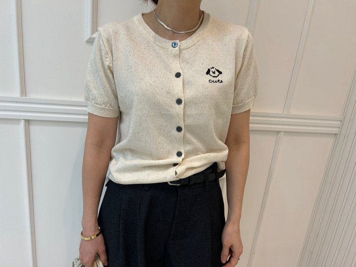 Pearls room - Korean Women Fashion - #womensfashion - Cutie Short Sleeve Knit Cardigan - 6
