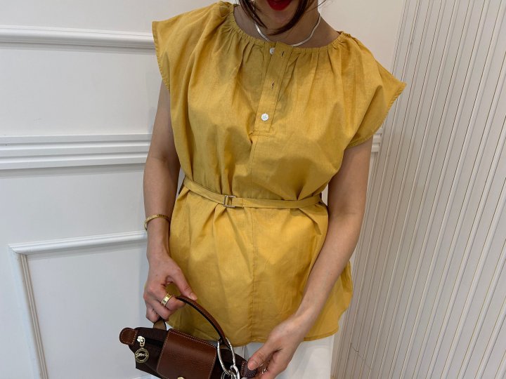 Pearls room - Korean Women Fashion - #womensfashion - Shirring Strap Blouse - 9