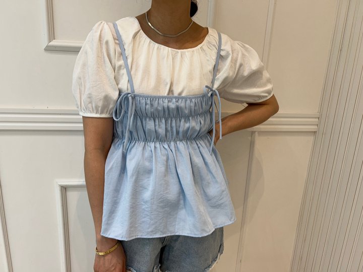 Pearls room - Korean Women Fashion - #womensfashion - Smocked Blouse Set  - 2