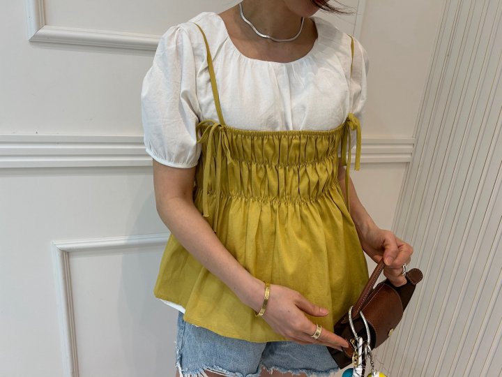 Pearls room - Korean Women Fashion - #womensfashion - Smocked Blouse Set  - 8
