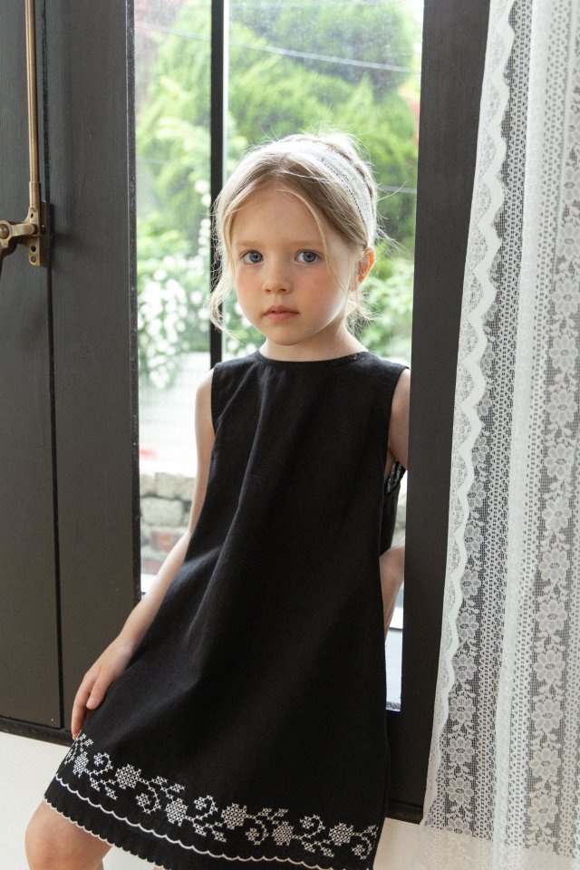 Perrobebe - Korean Children Fashion - #fashionkids - Bonita Embroidered One-piece