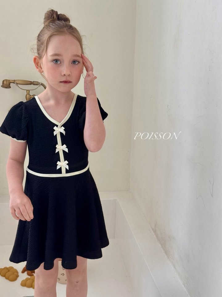 Poisson - Korean Children Fashion - #Kfashion4kids - Mellow Ribbon Swimsuit - 5