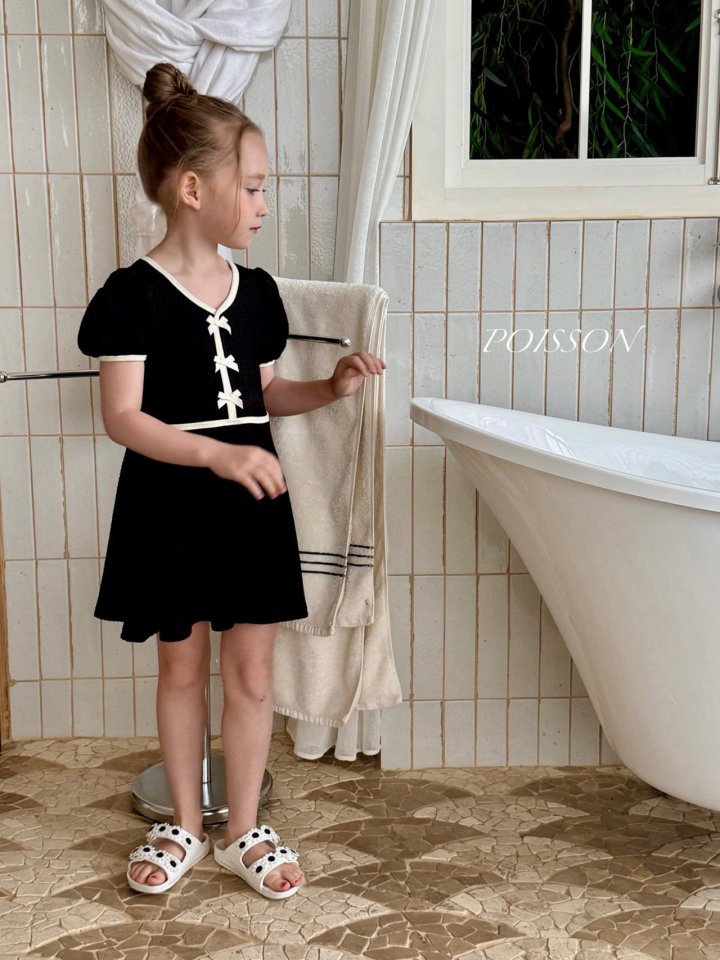 Poisson - Korean Children Fashion - #minifashionista - Mellow Ribbon Swimsuit - 8