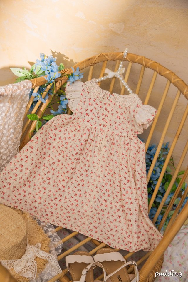 Pudding - Korean Children Fashion - #childofig - Frill Printed One-piece - 3