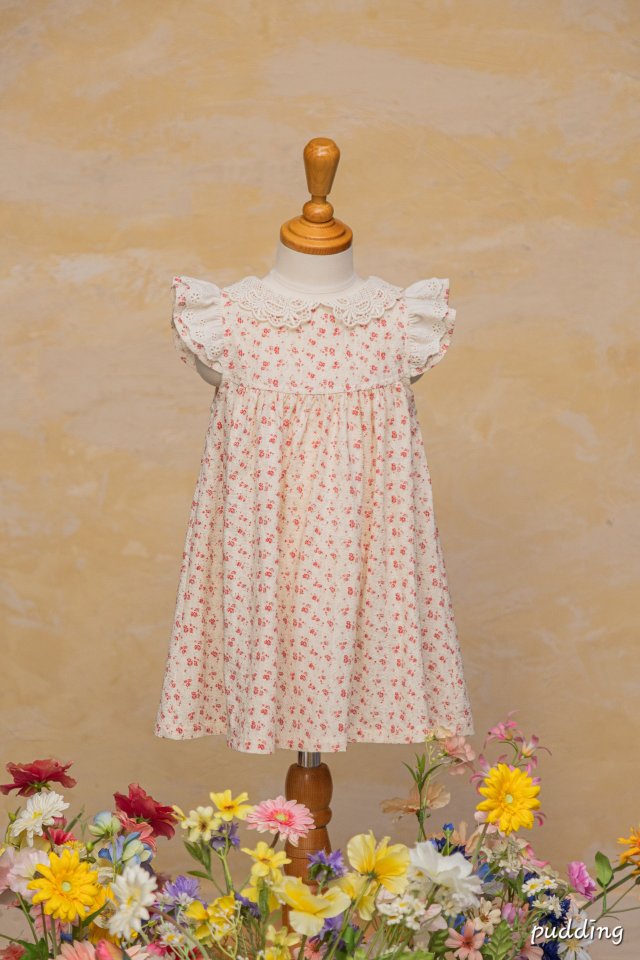 Pudding - Korean Children Fashion - #childofig - Frill Printed One-piece - 4
