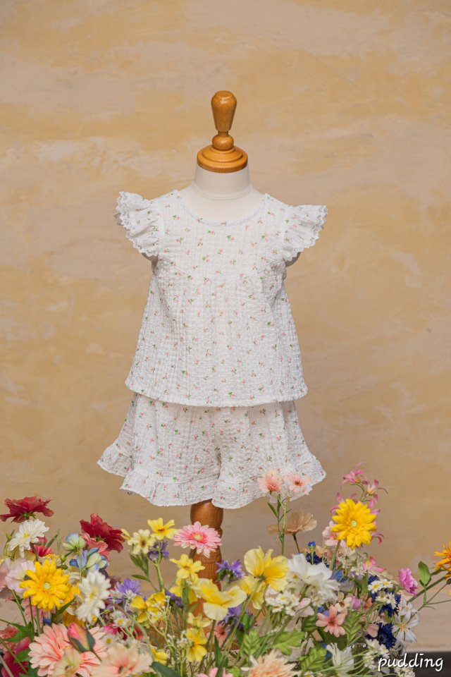 Pudding - Korean Children Fashion - #designkidswear - Tiny Floral Set - 11