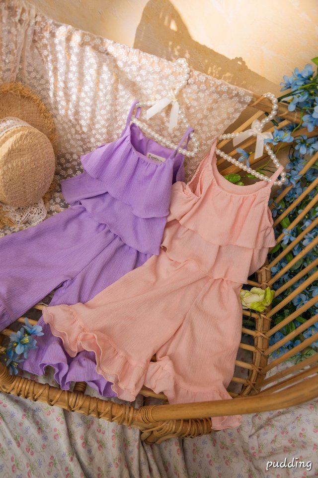 Pudding - Korean Children Fashion - #kidzfashiontrend - Frill Set - 3