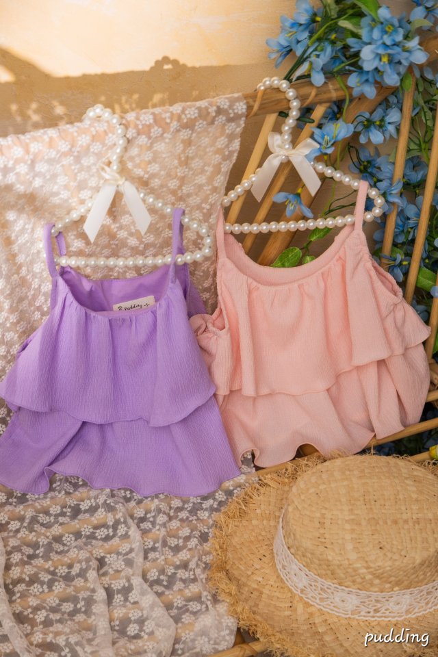 Pudding - Korean Children Fashion - #littlefashionista - Frill Set - 5