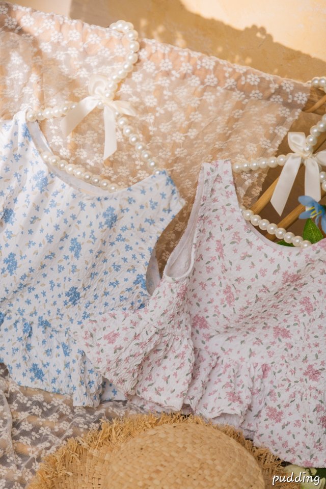 Pudding - Korean Children Fashion - #littlefashionista - Flower Set - 3