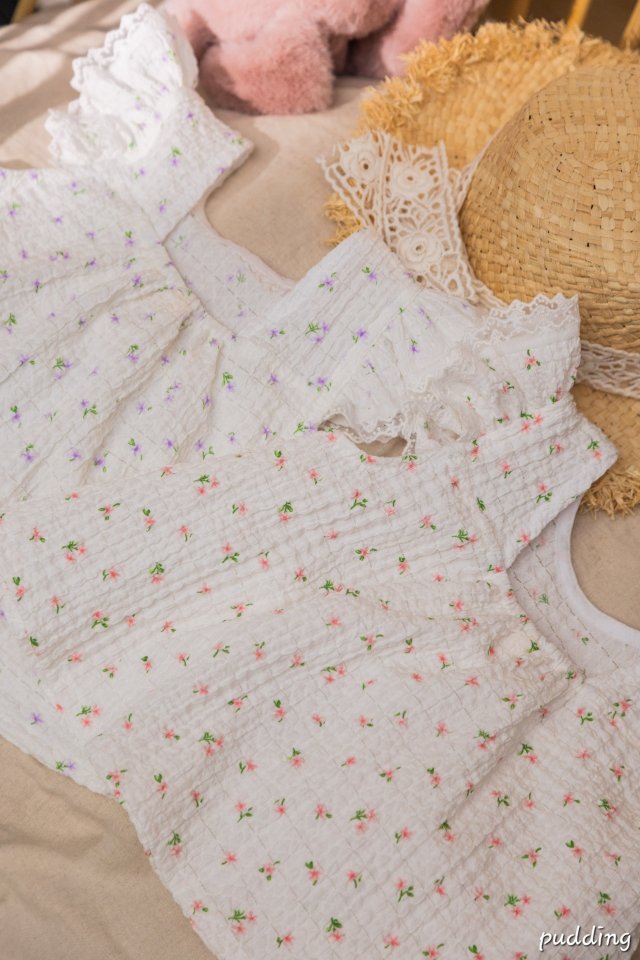 Pudding - Korean Children Fashion - #minifashionista - Tiny Floral Set - 6