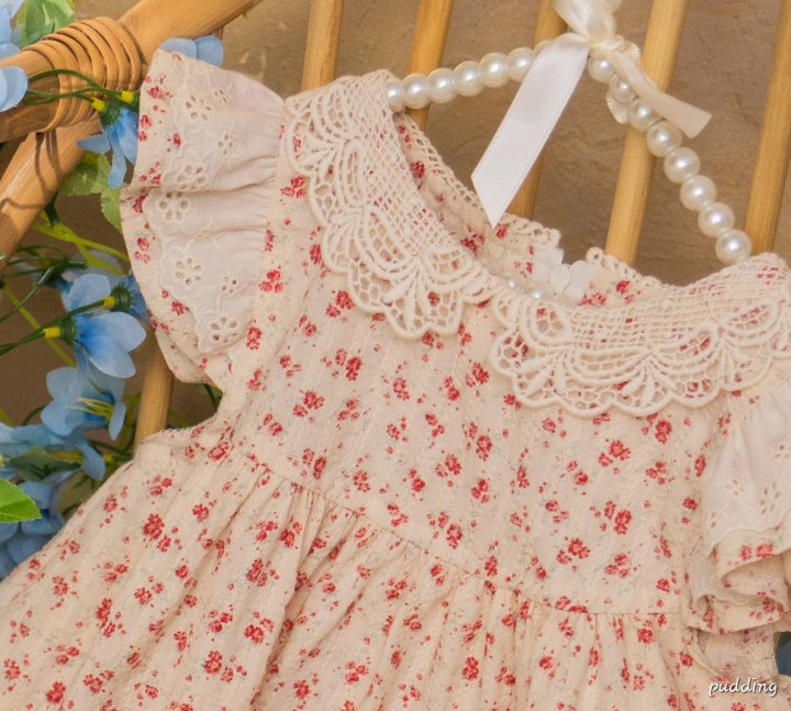 Pudding - Korean Children Fashion - #prettylittlegirls - Frill Printed One-piece - 2