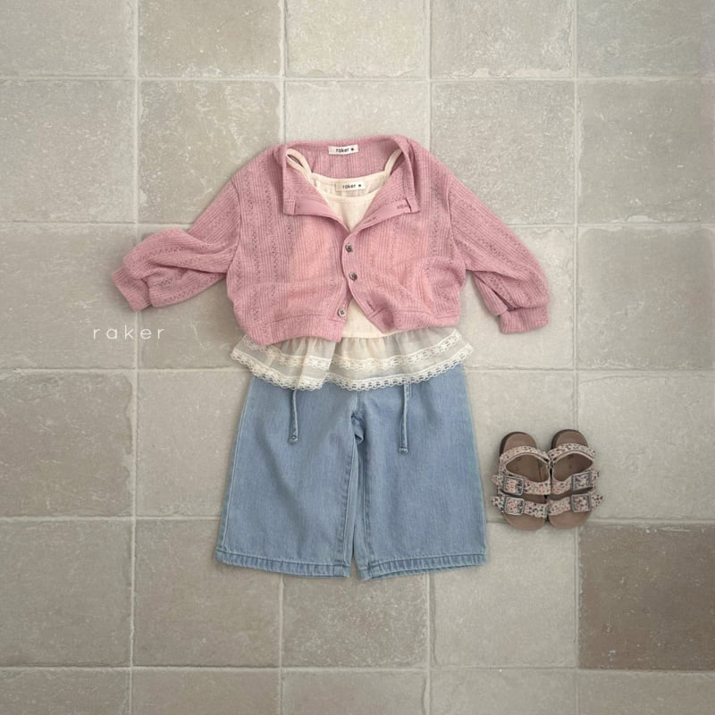 Raker - Korean Children Fashion - #fashionkids - Rosa Mesh Strap Sleeveless - 5