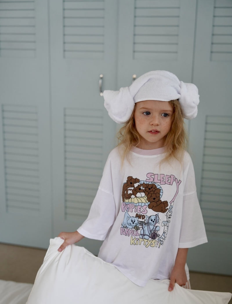 Ramijini - Korean Children Fashion - #childofig - Sleepy Cat Tee - 8