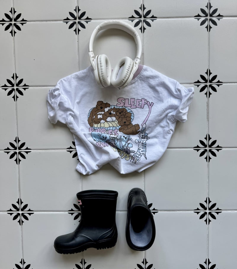 Ramijini - Korean Children Fashion - #littlefashionista - Sleepy Cat Tee