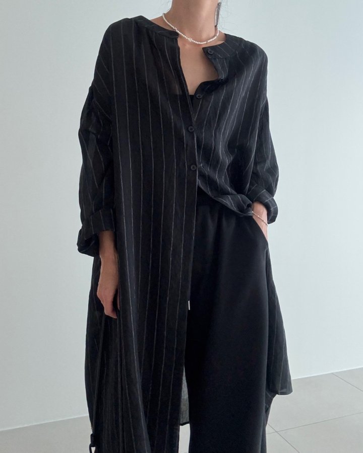 Ripple - Korean Women Fashion - #momslook - Linen Long Robe