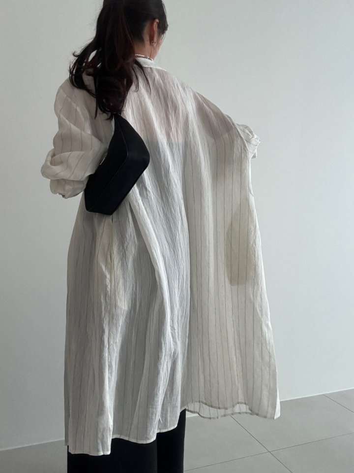 Ripple - Korean Women Fashion - #momslook - Linen Long Robe - 7