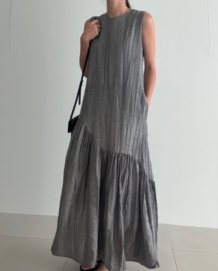 Ripple - Korean Women Fashion - #momslook - Miel Linen One-piece