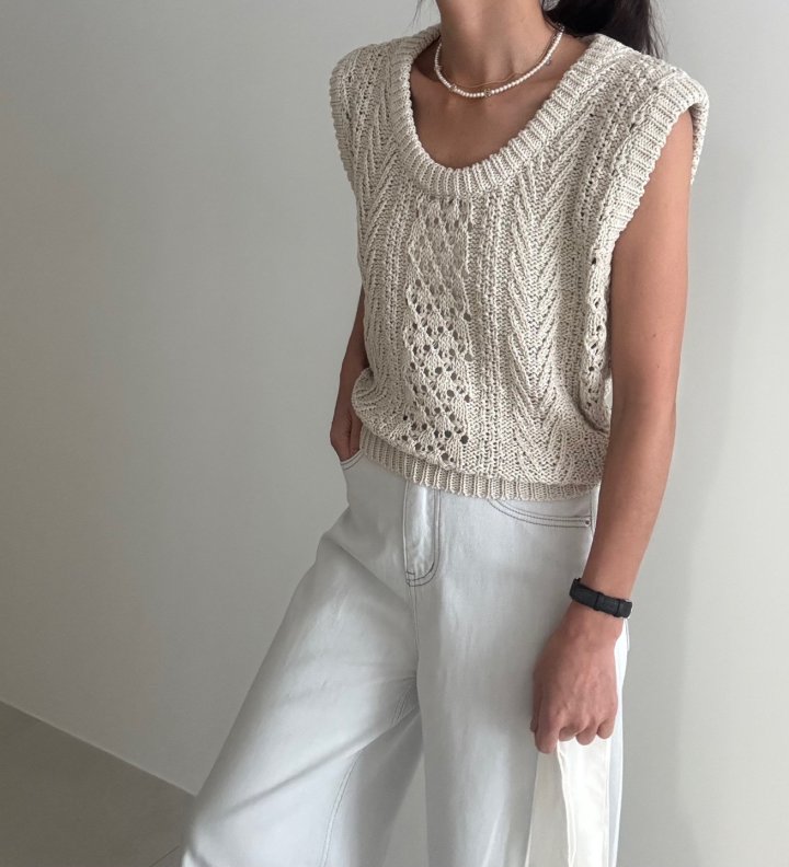 Ripple - Korean Women Fashion - #momslook - Mauve Crochet Knit - 6