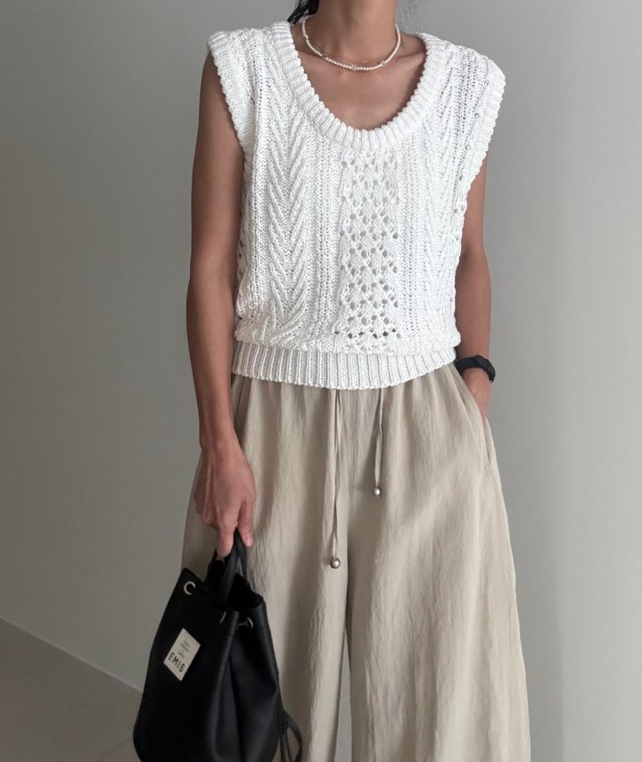 Ripple - Korean Women Fashion - #restrostyle - Mauve Crochet Knit