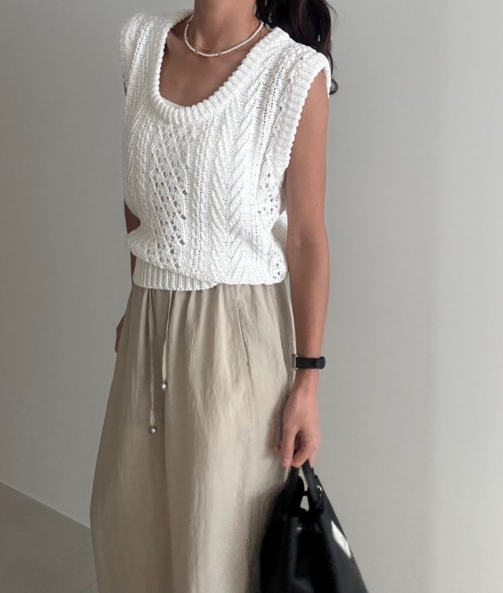 Ripple - Korean Women Fashion - #shopsmall - Mauve Crochet Knit - 3
