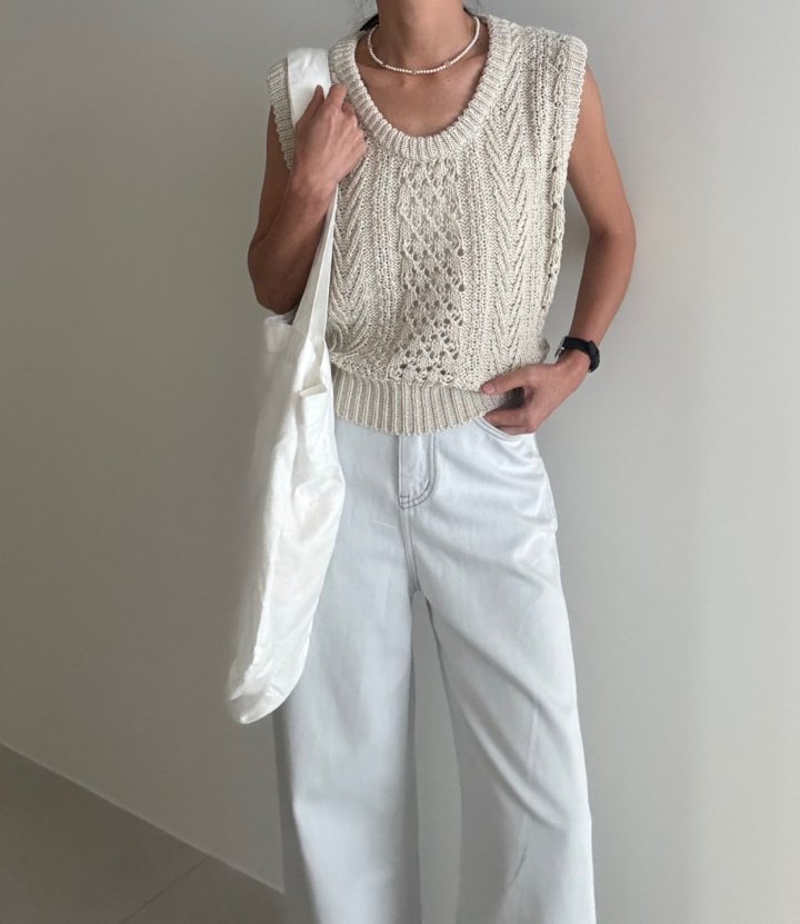 Ripple - Korean Women Fashion - #shopsmall - Mauve Crochet Knit - 4