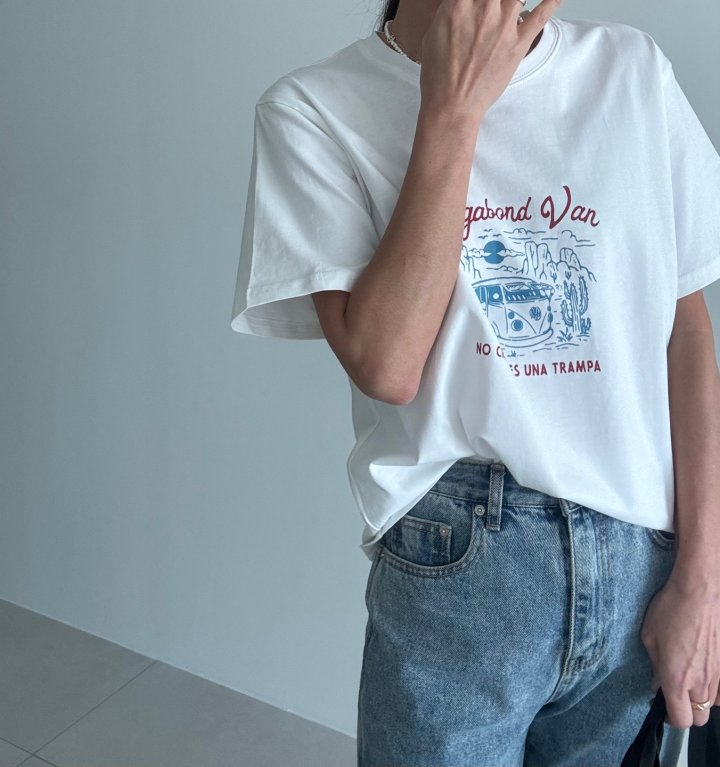 Ripple - Korean Women Fashion - #vintageinspired - Vent Boxy Tee