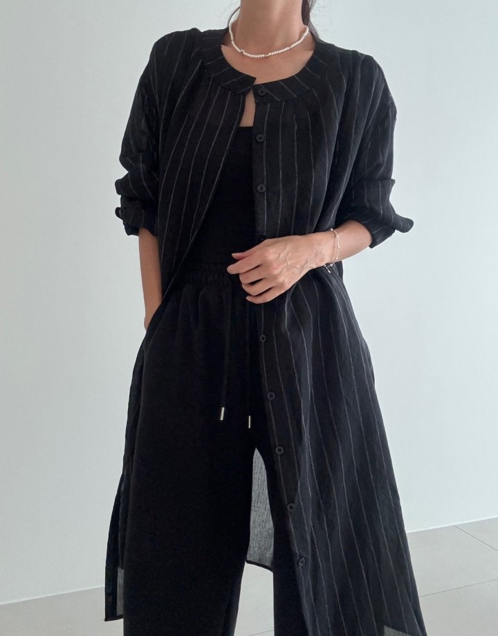 Ripple - Korean Women Fashion - #womensfashion - Linen Long Robe - 2