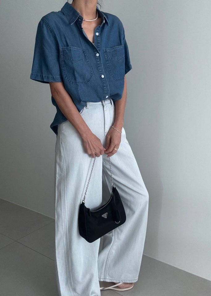 Ripple - Korean Women Fashion - #womensfashion - Double Pocket Shirt - 7