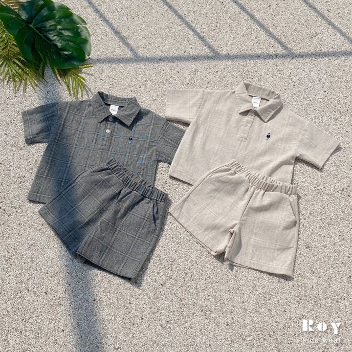 Roy - Korean Children Fashion - #Kfashion4kids - Toy Natural Check Set - 11