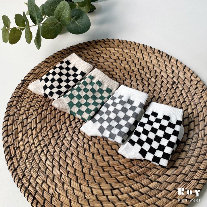 Roy - Korean Children Fashion - #childofig - Chess Socks