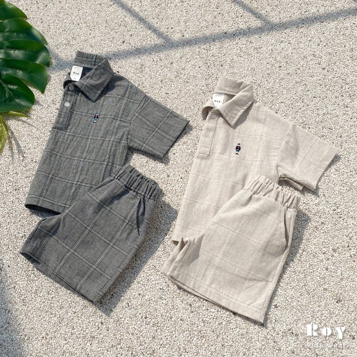 Roy - Korean Children Fashion - #fashionkids - Toy Natural Check Set - 7