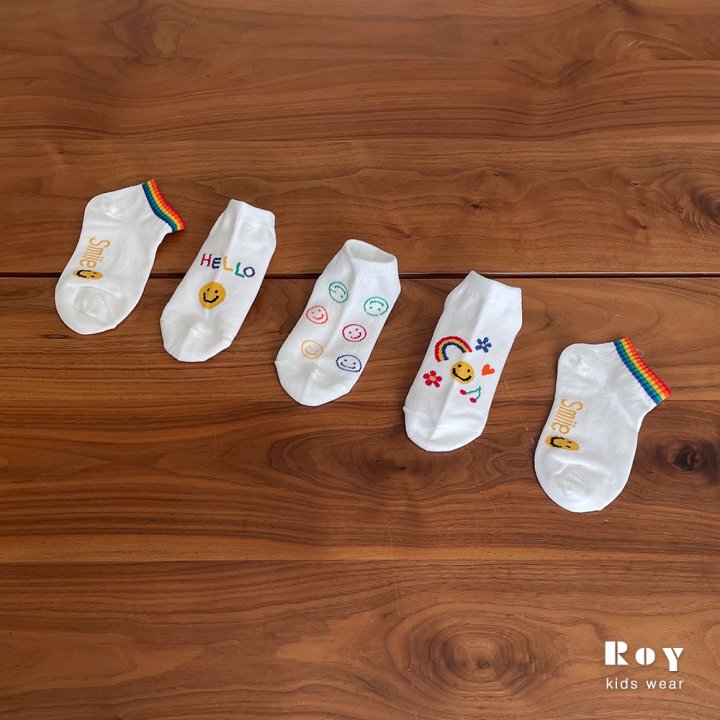 Roy - Korean Children Fashion - #kidsstore - Summer Smile Socks - 11