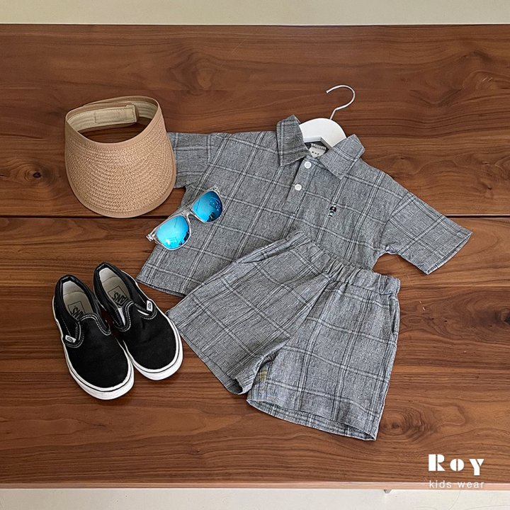 Roy - Korean Children Fashion - #kidsstore - Toy Natural Check Set - 9