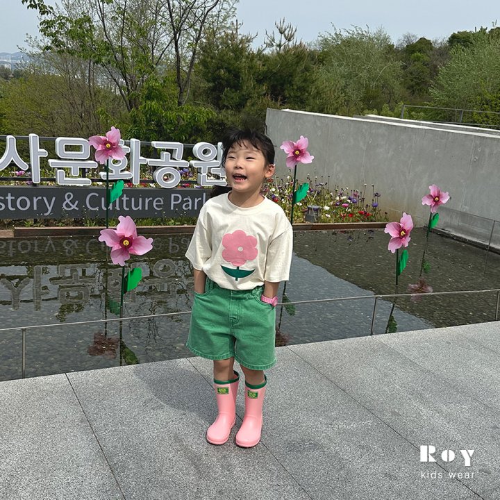 Roy - Korean Children Fashion - #kidsstore - Flower Tee - 2