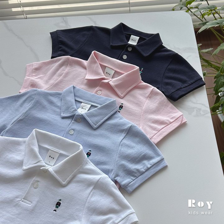 Roy - Korean Children Fashion - #kidsstore - Toy Short Sleeve Collar Tee