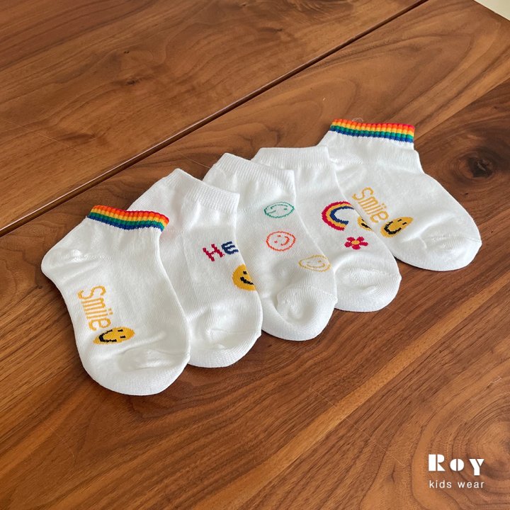 Roy - Korean Children Fashion - #kidzfashiontrend - Summer Smile Socks - 12
