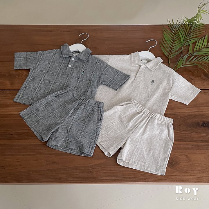 Roy - Korean Children Fashion - #kidzfashiontrend - Toy Natural Check Set - 10