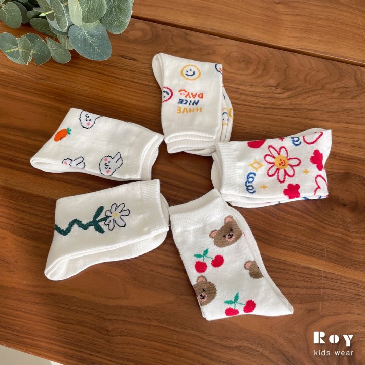 Roy - Korean Children Fashion - #kidzfashiontrend - Mix Smile Socks
