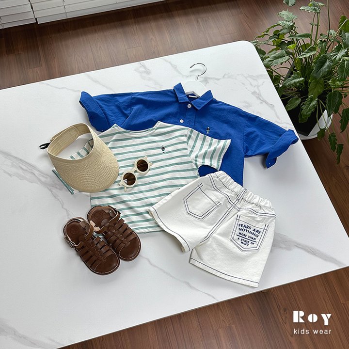 Roy - Korean Children Fashion - #kidzfashiontrend - Toy Stripe Short Sleeve Tee - 3