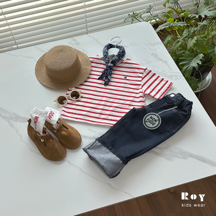 Roy - Korean Children Fashion - #littlefashionista - Toy Stripe Short Sleeve Tee - 5