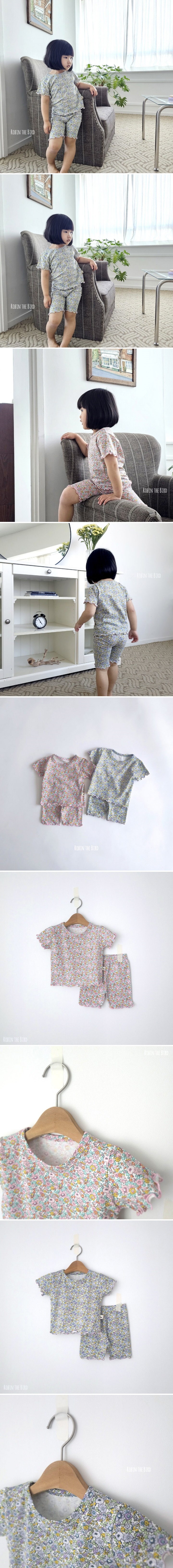 Saerobin - Korean Children Fashion - #kidsshorts - Flower Frill Short Sleeve Easywear
