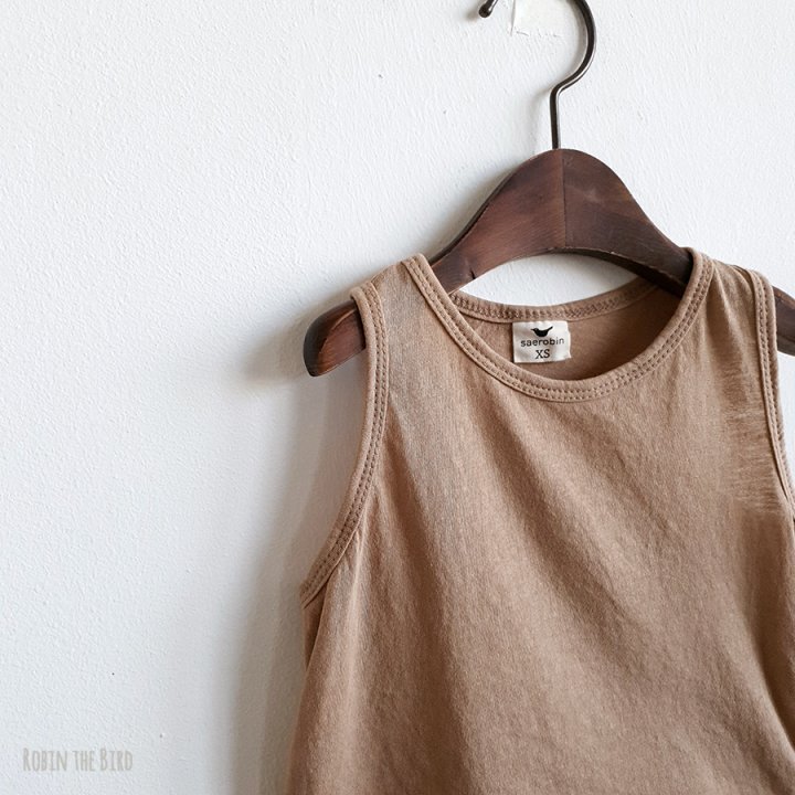Saerobin - Korean Children Fashion - #kidzfashiontrend - Washed Mango Sleeveless - 6