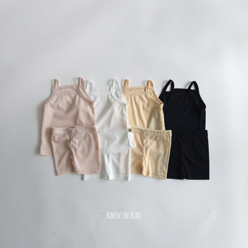 Saerobin - Korean Children Fashion - #kidzfashiontrend - Eyelet Mesh Strap Sleeveless Easywear