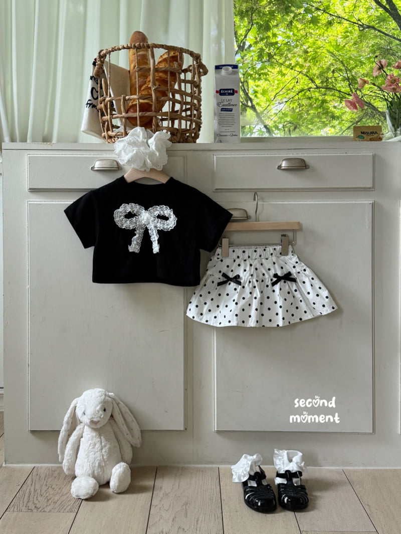 Second Moment - Korean Children Fashion - #kidzfashiontrend - Dot Ribbon Skirt - 4