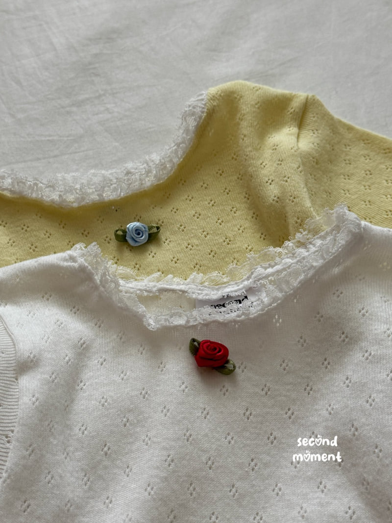 Second Moment - Korean Children Fashion - #Kfashion4kids - Eyelet Rose Tee - 5